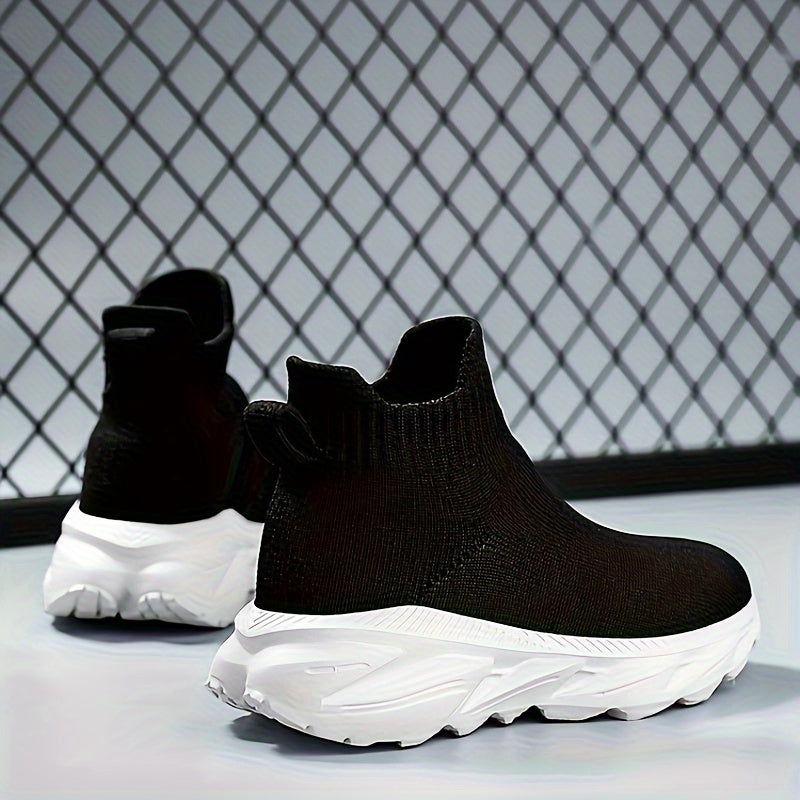 Zapatillas slip-on de media altura para niños con tela transpirable y suela de EVA, casual para niños y niñas menores de 14 años