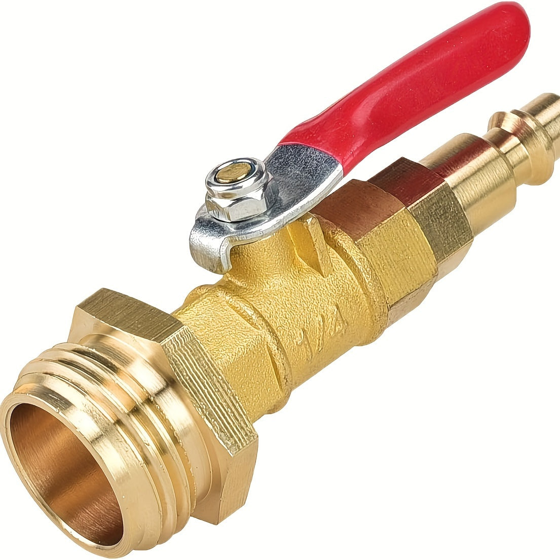 Adaptador de vaciado de invierno para RV, conector rápido de 1/4" y rosca de jardín de 3/4"