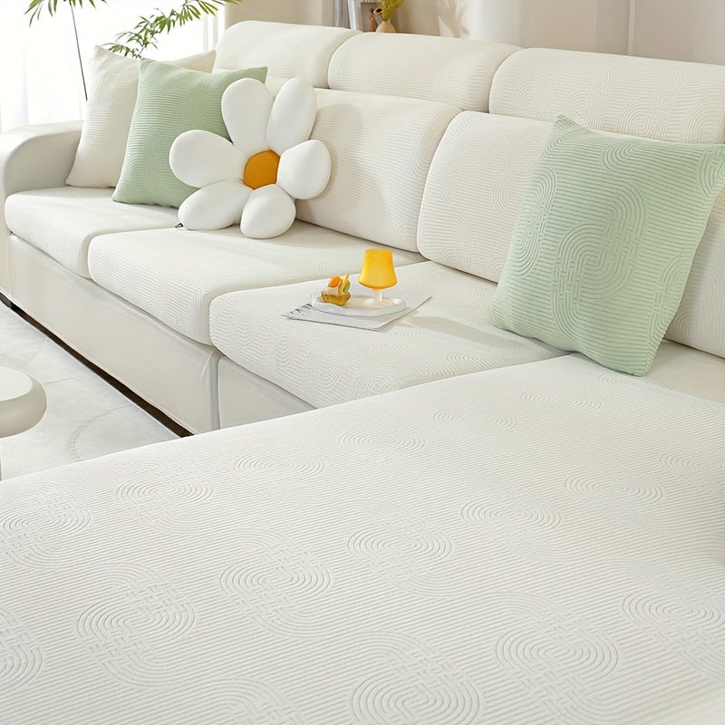 Чехол для дивана жаккард с универсальной посадкой и эластичным дизайном для защиты мебели и домашнего декора в любой комнате.