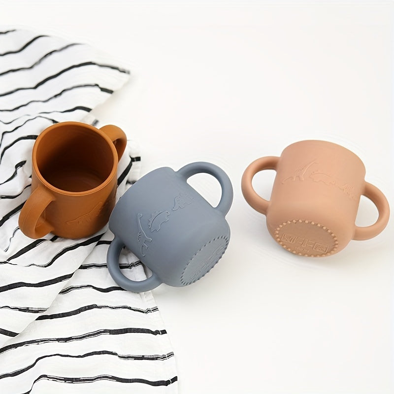 Vaso de silicona para niños de 5 oz con asa, libre de BPA, apto para alimentos, apto para lavavajillas, para mayores de 6 meses