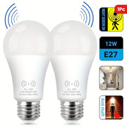 Motion Sensor LED Bulb 9W Dimmable 6000K White E26 800Lm Indoor Lighting