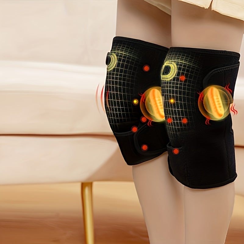 Electric Knee Massager Unisex Vibration Heating Hot Compress USB Powered No Battery
