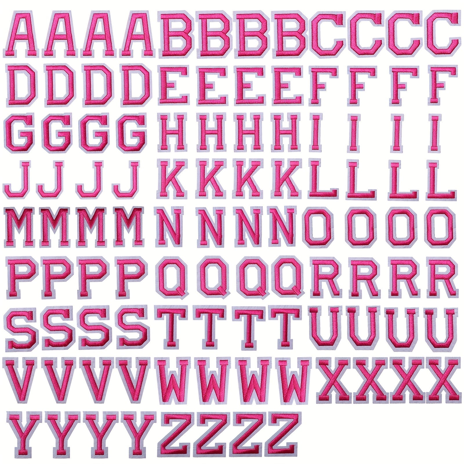 Iron-On Patches for Hats Shoes Backpacks and Jackets Letters and Numbers