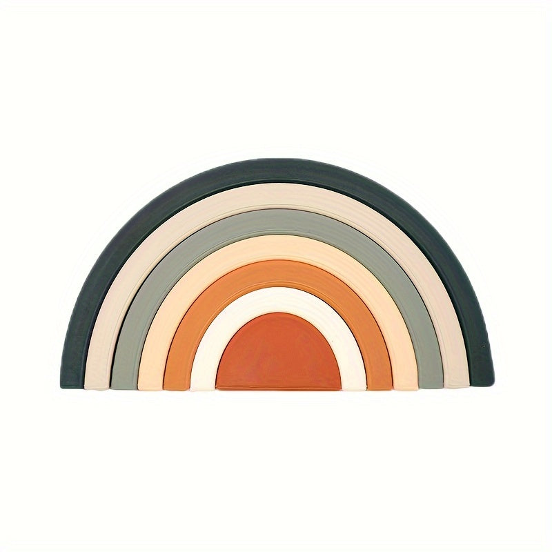 Яркая силиконовая игрушка-стеклянка для детей от 0 до 3 лет, нетоксичные nesting-блоки, веселая и образовательная идея для подарка