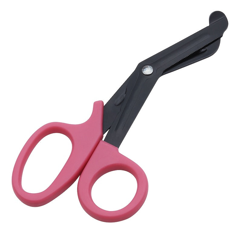 Stainless Steel Safety Scissors Black Coated Sharp Outdoor Use Hand-Friendly