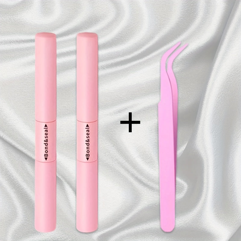 Pegamento para pestañas negras de larga duración para extensiones, resistente al agua y fácil de quitar