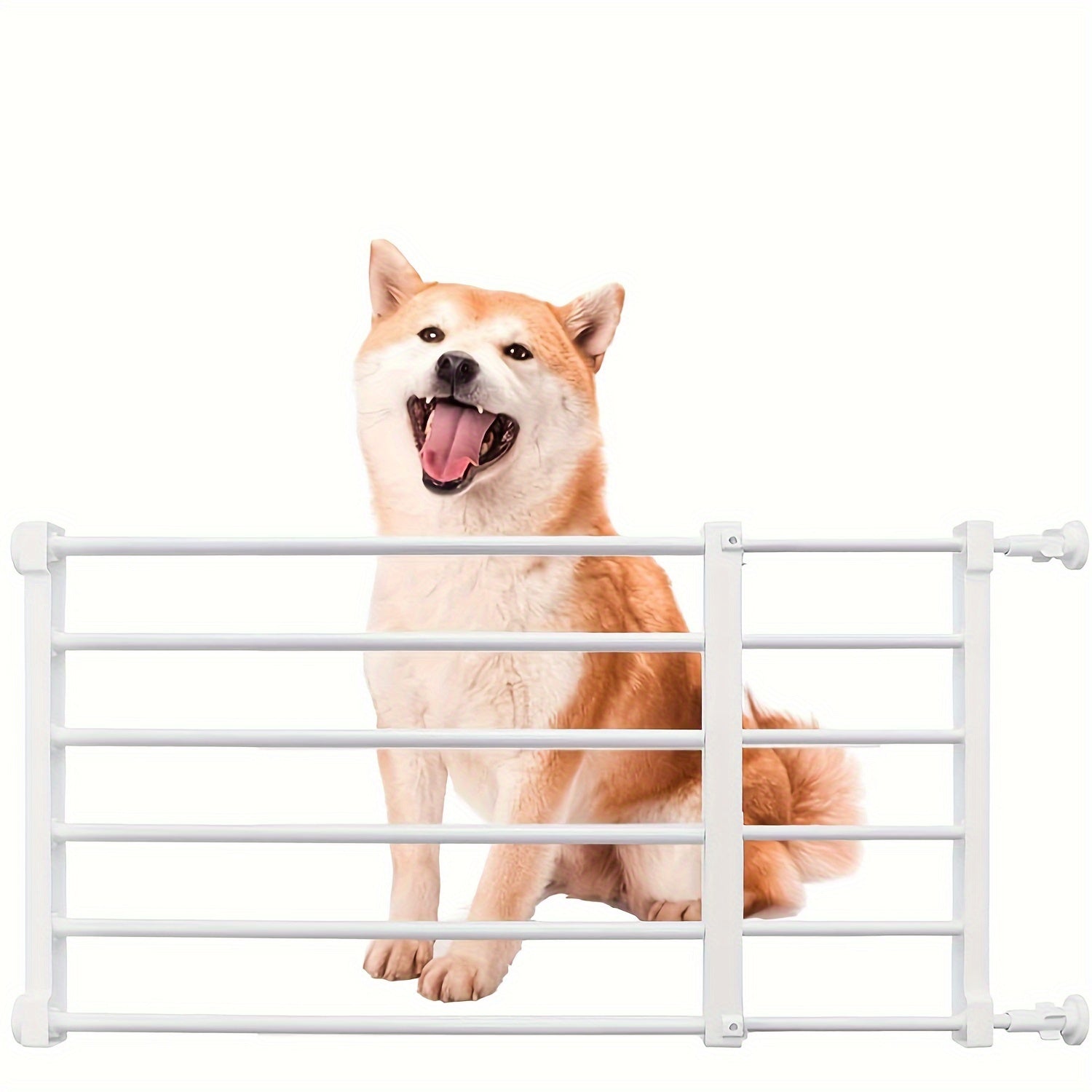 Adjustable Pet Gate for Dogs and Cats with Carbon Steel Frame for Doorways and Stairs