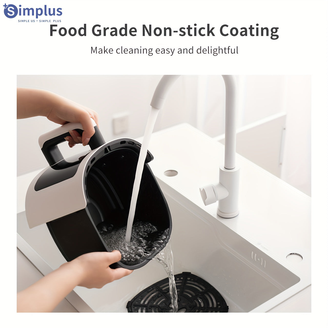 4.5L Havo Fryyer bilan oynali 1450W issiq havo aylanishi, oson tozalash