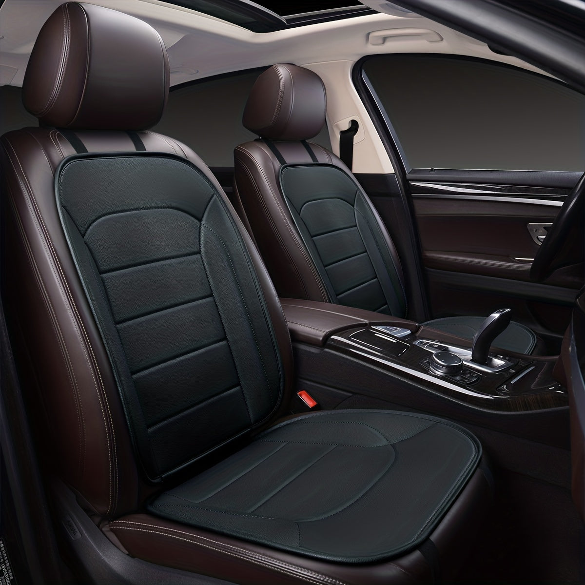 Universal Faux Leather Car Seat Cover All-Season Hand Wash Safe
