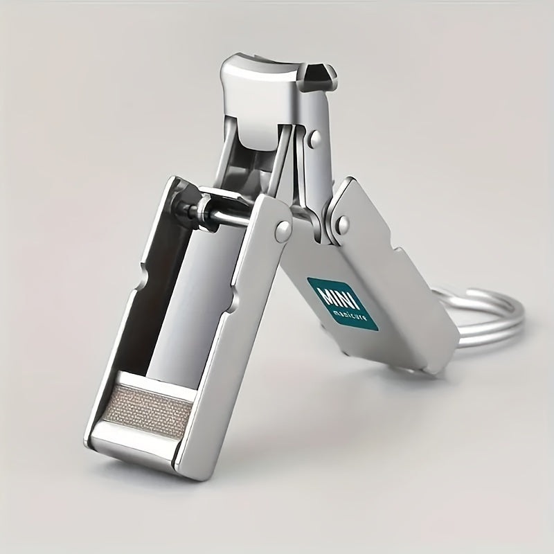 Stainless Steel Portable Nail Clipper with Built-in File and Folding Design