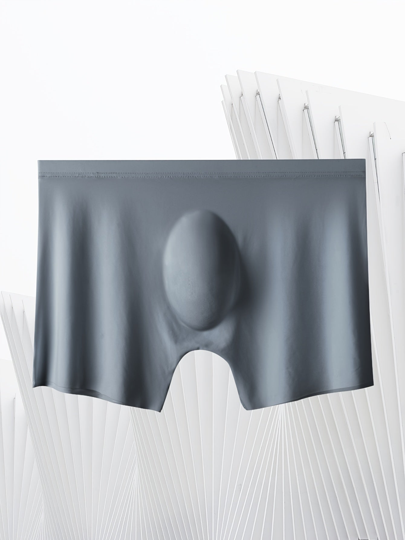 Men's Ice Silky Cool Underwear Semi-Transparent Pink 3D Molded Fit