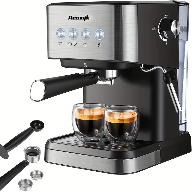 Semi-Automatic Espresso Machine with Steam Milk Foam 20 Bar Pump 1.5L