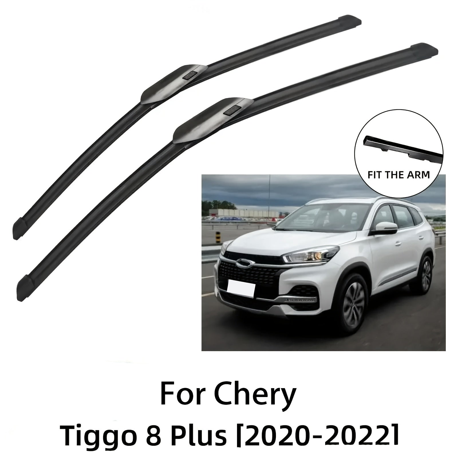 2-Pack Front Wiper Blades Set for SUV, 58.42cm and 45.72cm Replacement Windscreen Wipers