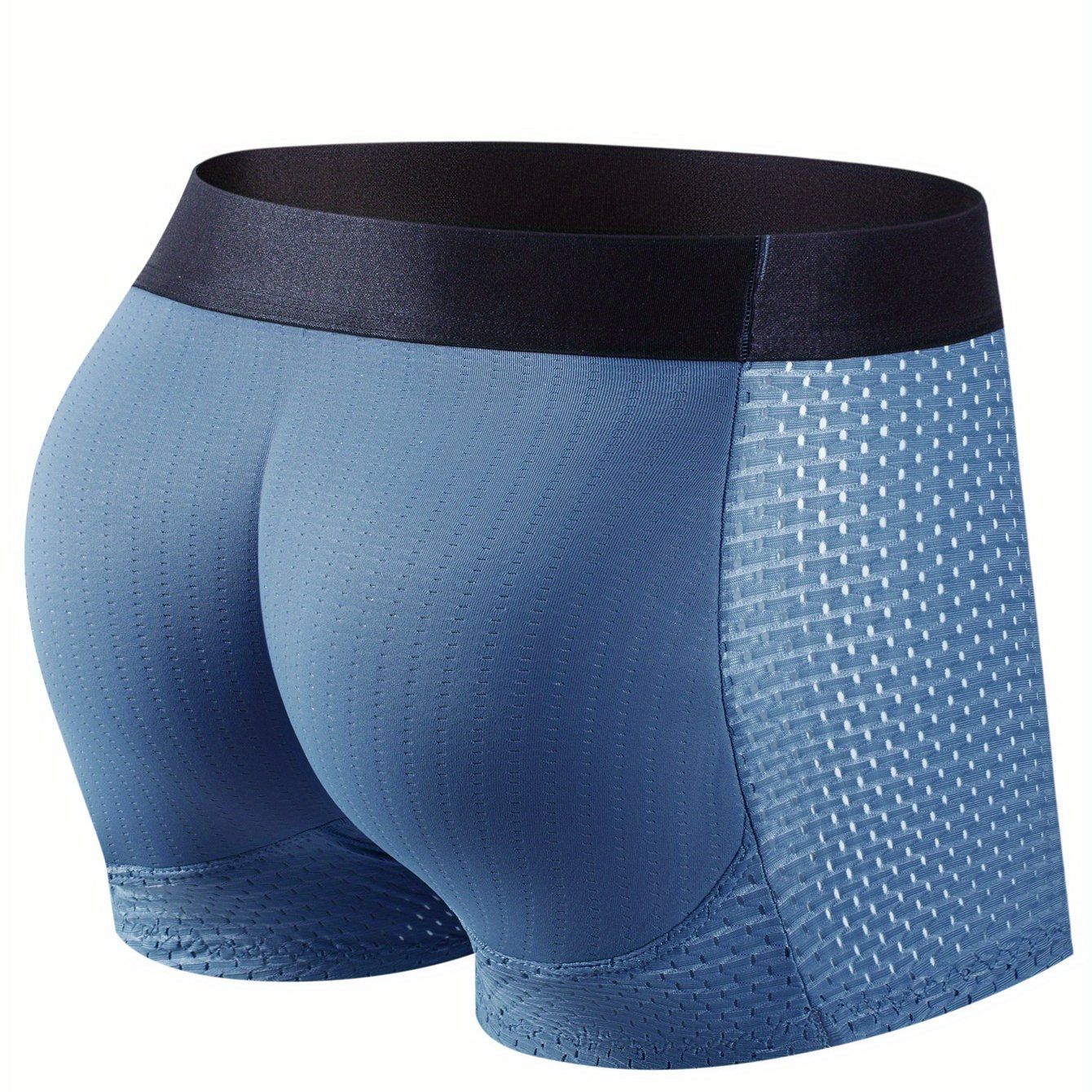 Men's Breathable Mesh Boxer Briefs with Butt Shaping and Support