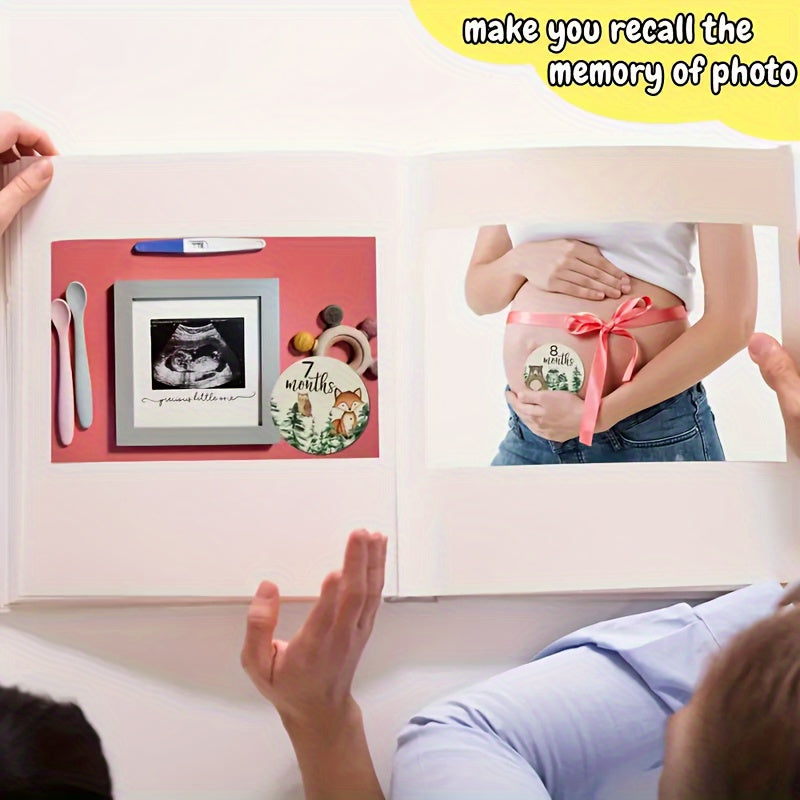 Juego de 12 tarjetas de hitos de madera para anuncios mensuales y seguimiento del crecimiento en fotografía