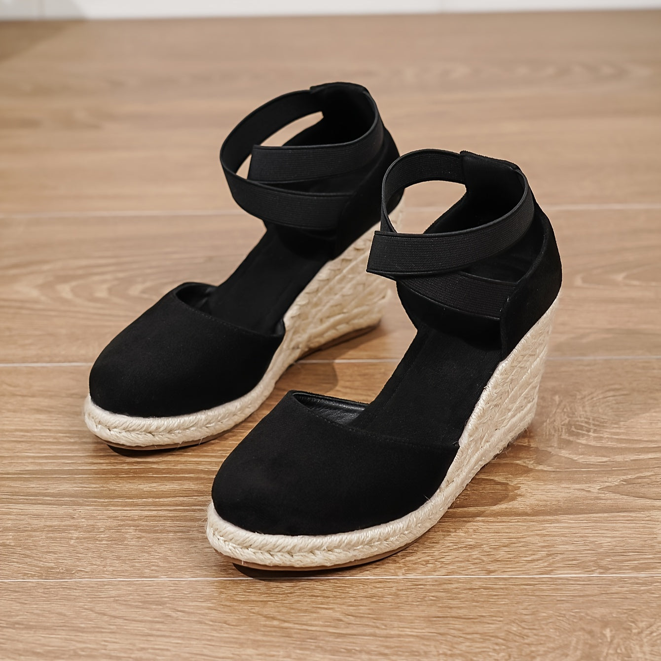 Women's Wedge Espadrille Summer Shoes Casual Elastic Band Comfortable