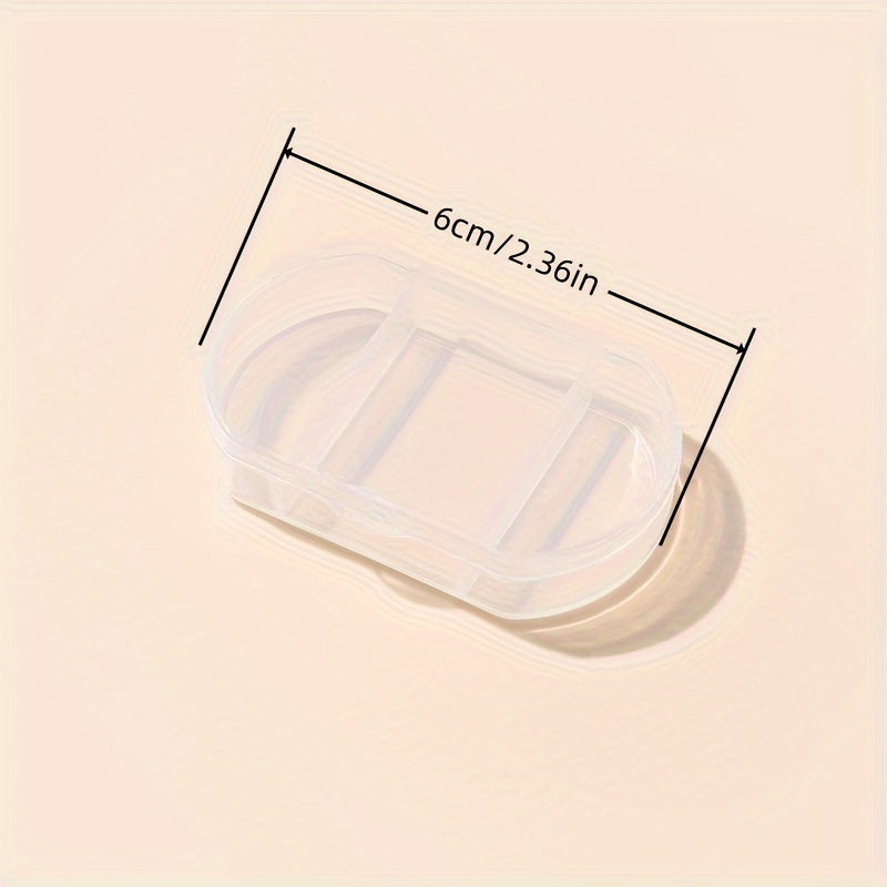 Portable Transparent 3-Compartment Pill Case for Travel and Daily Use