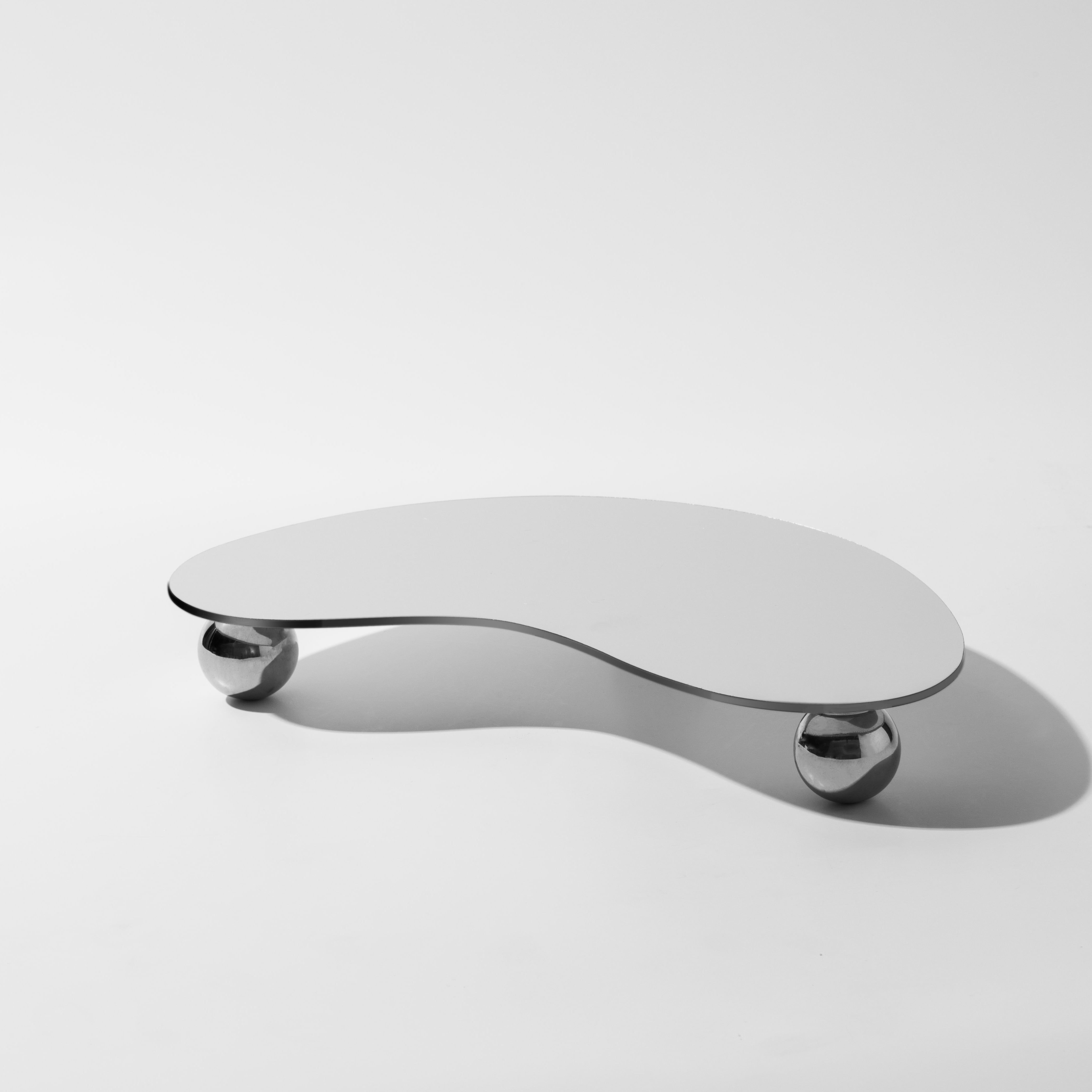 Black Acrylic Moon-Shaped Geometric Tray for Aromatherapy and Home Decor