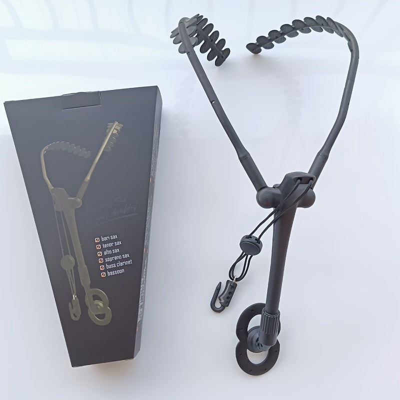 Черный регулируемый ремень для саксофона для тенора, альта, сопрано, кларнета