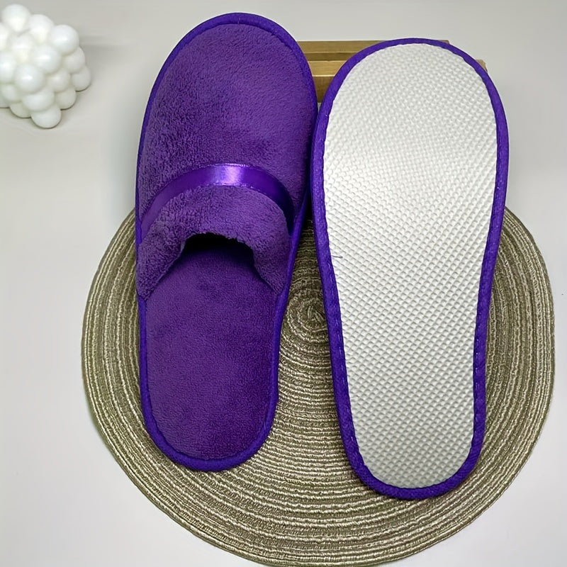 Zapatillas de felpa de coral para mujer, casuales, con slip-on, suela antideslizante de EVA, para interior, comodidad