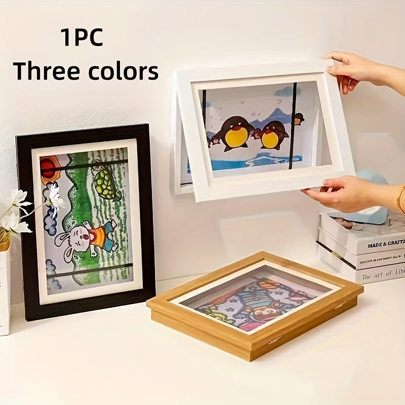 Magnetic A4 Kids' Drawing Photo Frame Foldable Cartoon Wall Decor