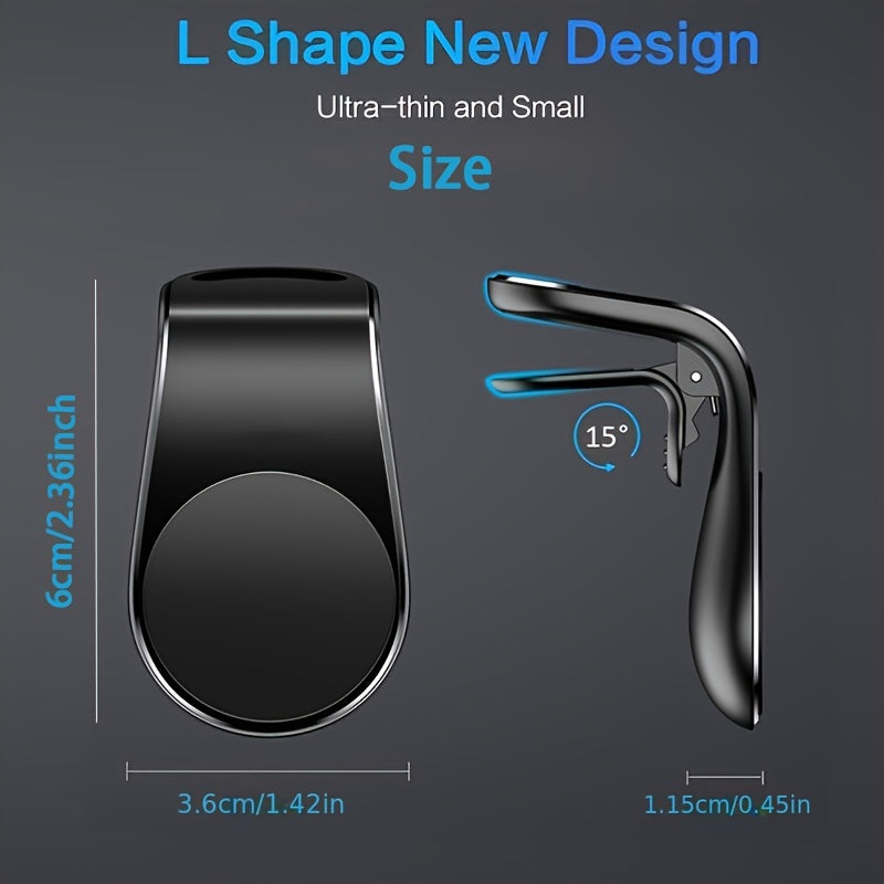Magnitli avtomobil telefon uchun tutqich L-shaklidagi turish paneli uchun smartfonlar