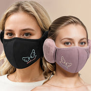 Women's Winter Ear Muff Face Mask Windproof Breathable Stretch Polyester