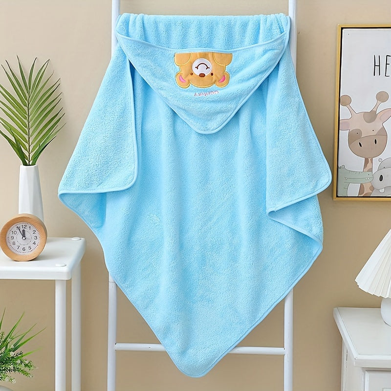 Kids Bathrobe and Towel Set Ultra-Fine Fiber Quick Dry Cartoon Cape for Bathroom Beach
