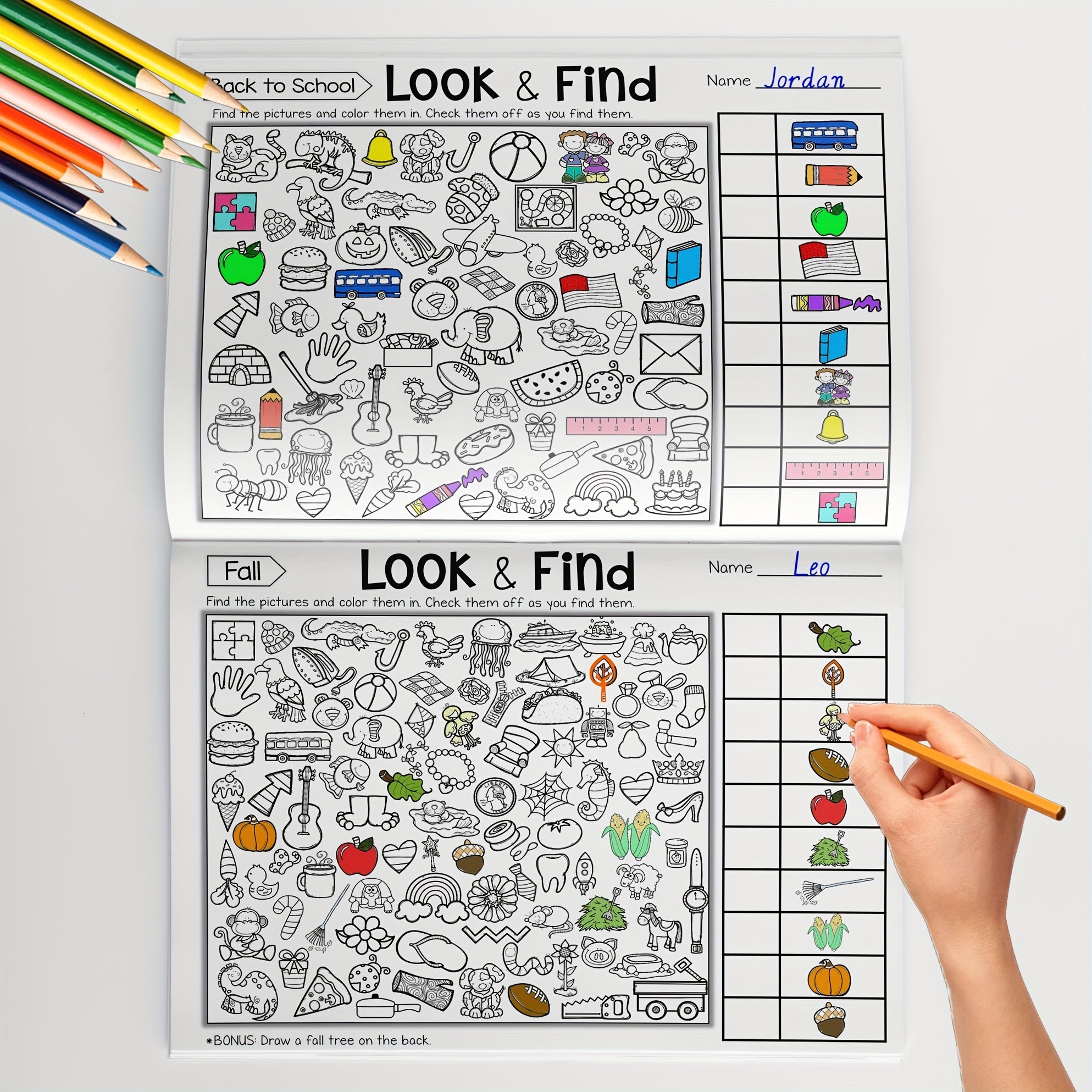 Children's Activity Book for Focus and Observation Skills with Hidden Object Puzzles