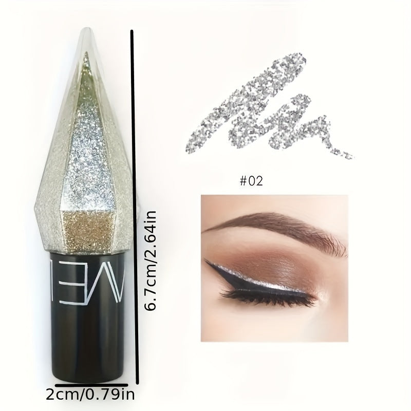 Liquid Eye Liner Glitter Brown Pink Silver Shimmer Makeup Tool
