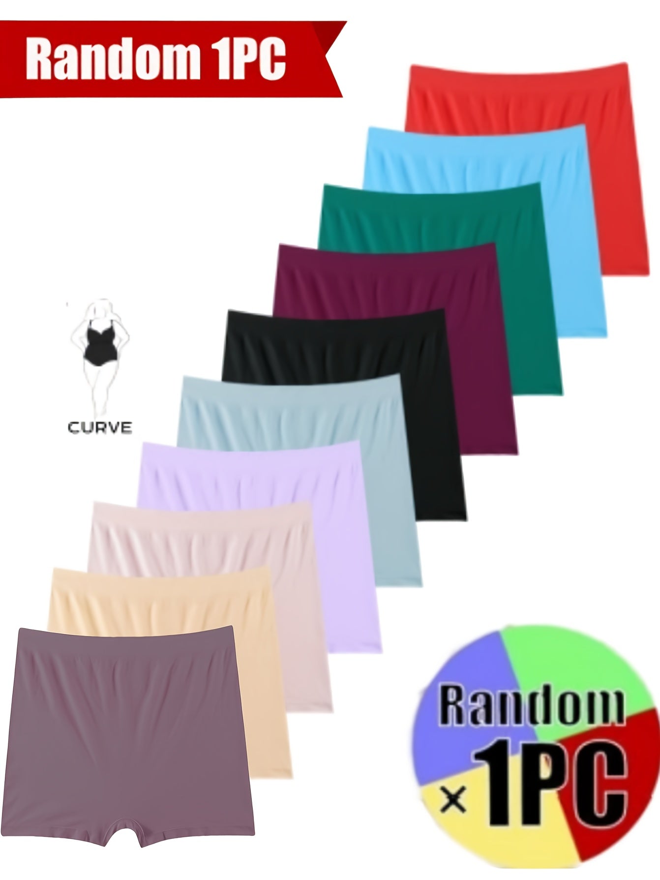 Plus Size High-Waist Seamless Briefs Soft Stretchy Durable Underwear for Yoga Sleep Black Blue