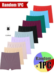 Plus o'lcham yuqori belsiz yassi choyshablar, yumshoq, elastik, chidamli ichki kiyimlar yoga, uyqu uchun, qora, ko'k