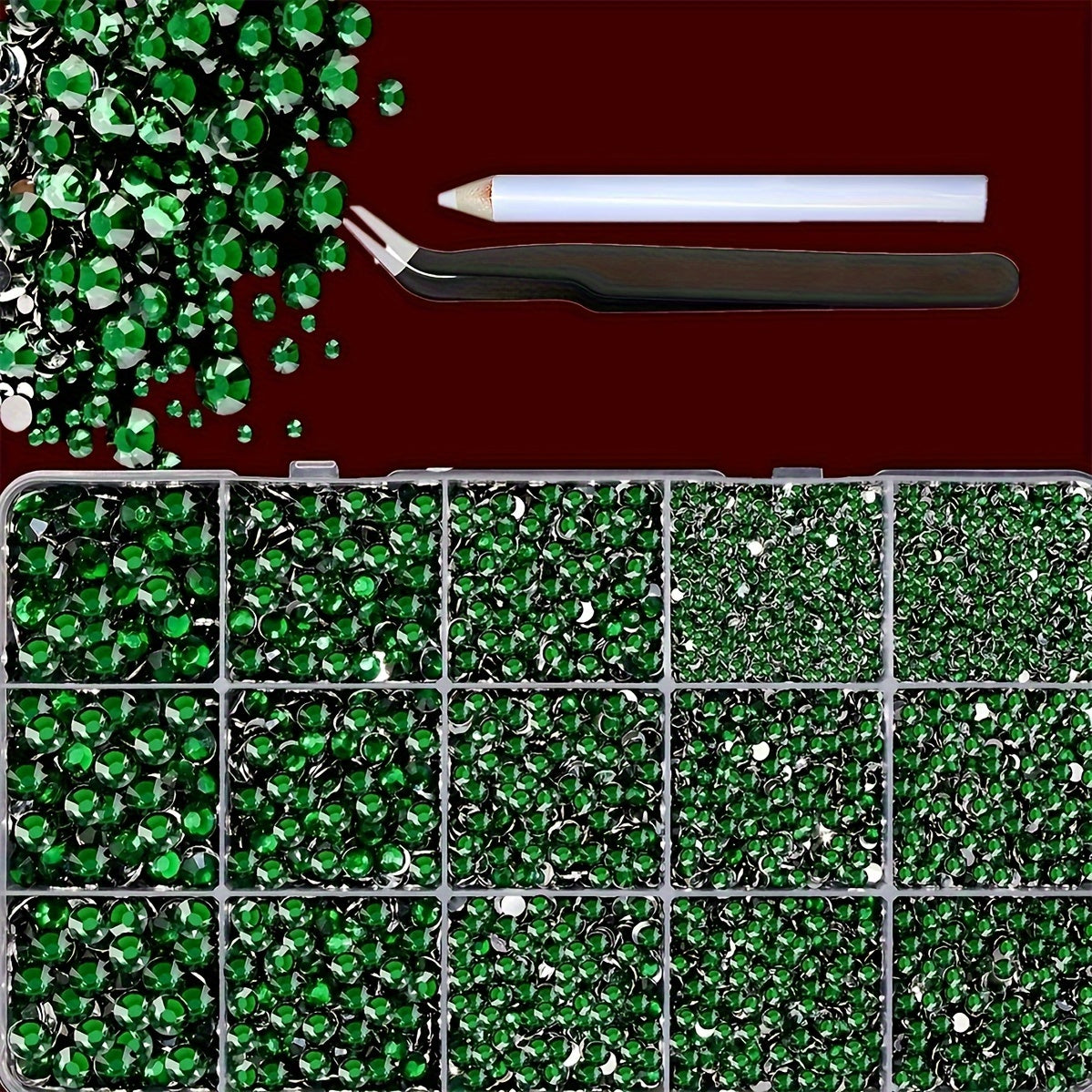 16,000 Flatback Crystal Gems Set 2-6mm for DIY Crafts Clothing Embellishments