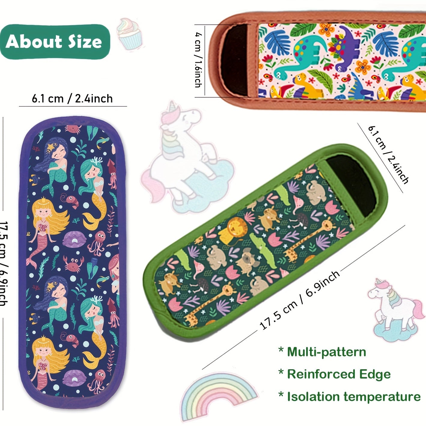 Fundas reutilizables de neopreno para helados para niños