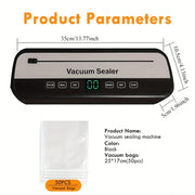 Электрический вакуумный запайщик с цифровым дисплеем для хранения продуктов 220В для кухни