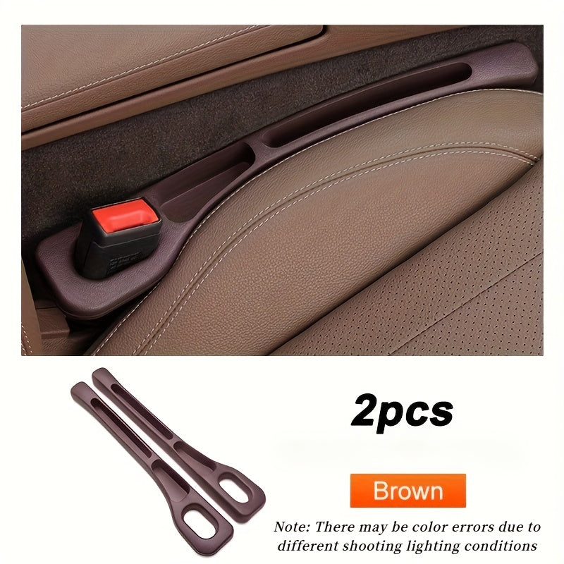 Cubo de almacenamiento para huecos de asientos de coche, material suave, anti-caídas, doble cara