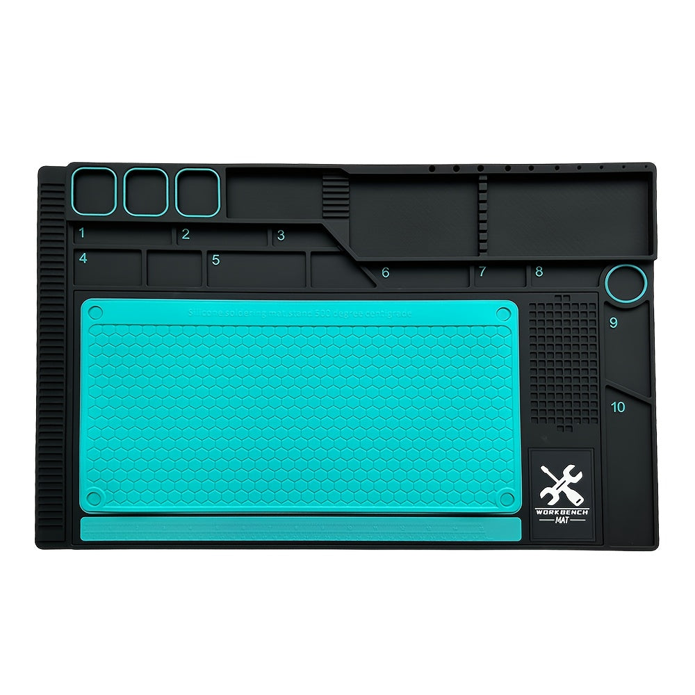 Silicone Soldering Mat Set Anti-slip Heat Resistant Insulation Workbench Tools