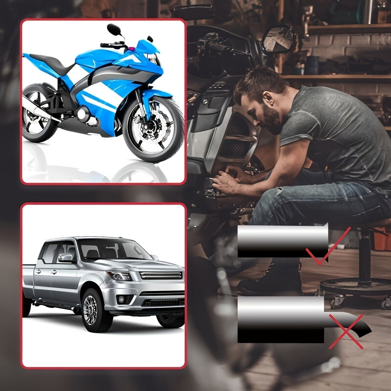 Universal Car Exhaust Pipe XL Red Aluminum High-Performance Automotive Accessory