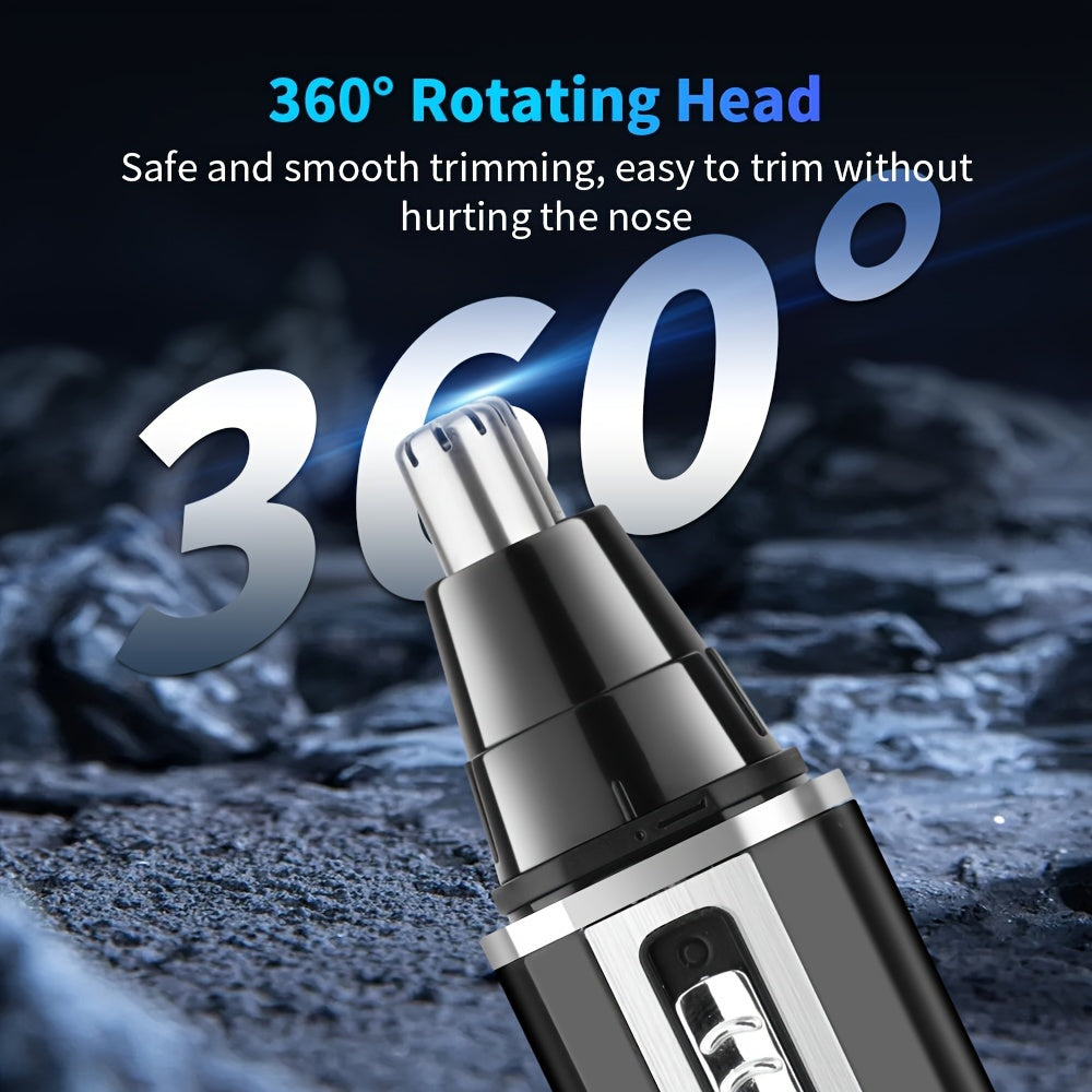 Electric Nose Hair Trimmer Kit with Replacement Head USB Charging Portable Cordless