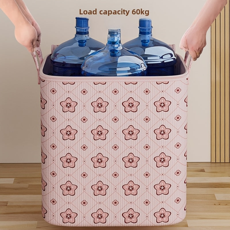 Under-Bed Storage Organizer Waterproof Fabric Boho Style Spacious Quilts Clothing Space Saver