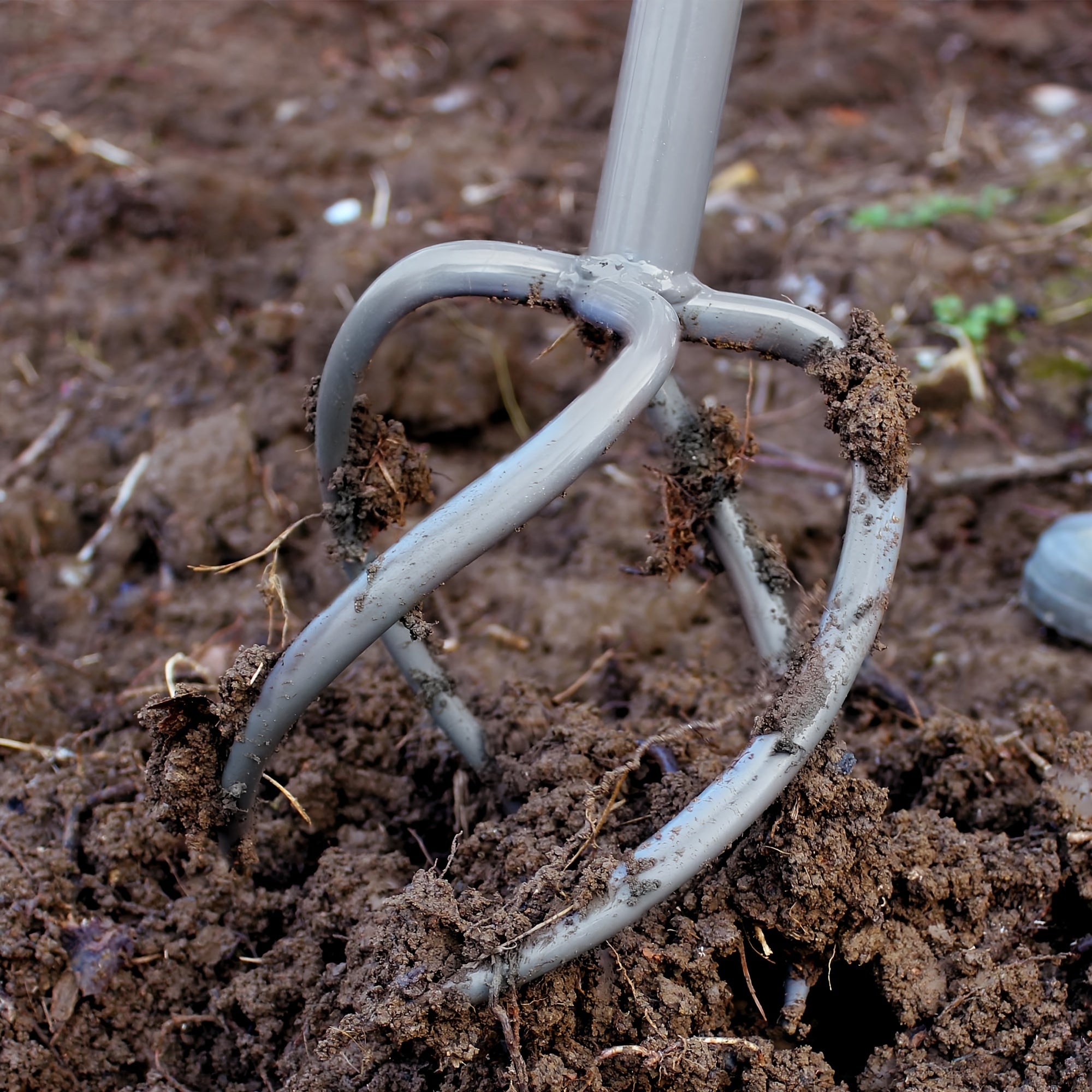 Manual Garden Hand Tiller with Removable Claw and Long Steel Handle