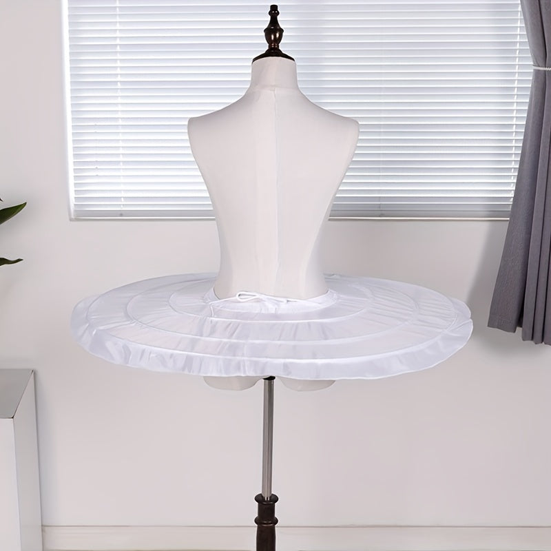 Dance Performance Petticoat with Adjustable Ballet Tutu Skirt Hoop Fishbone Lining