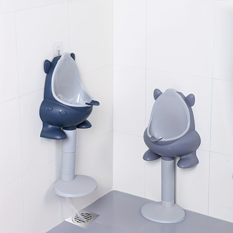 Moslashuvchan balandlikdagi ko‘chma hojatxona uchun urinal bolalar va qizlar uchun, yengil kulrang va ko‘k