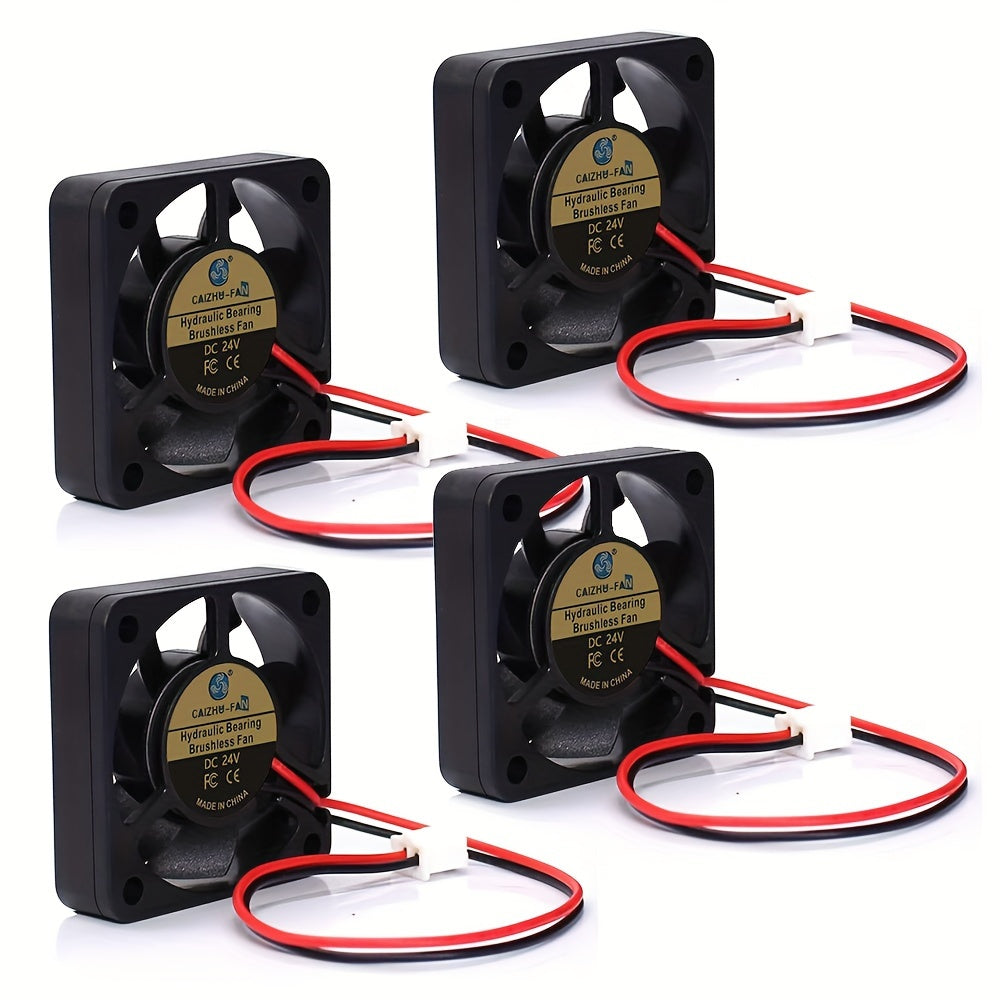 4pcs 40x40x10mm Brushless Cooling Fans 12V 24V for 3D Printers DVRs Small Appliances
