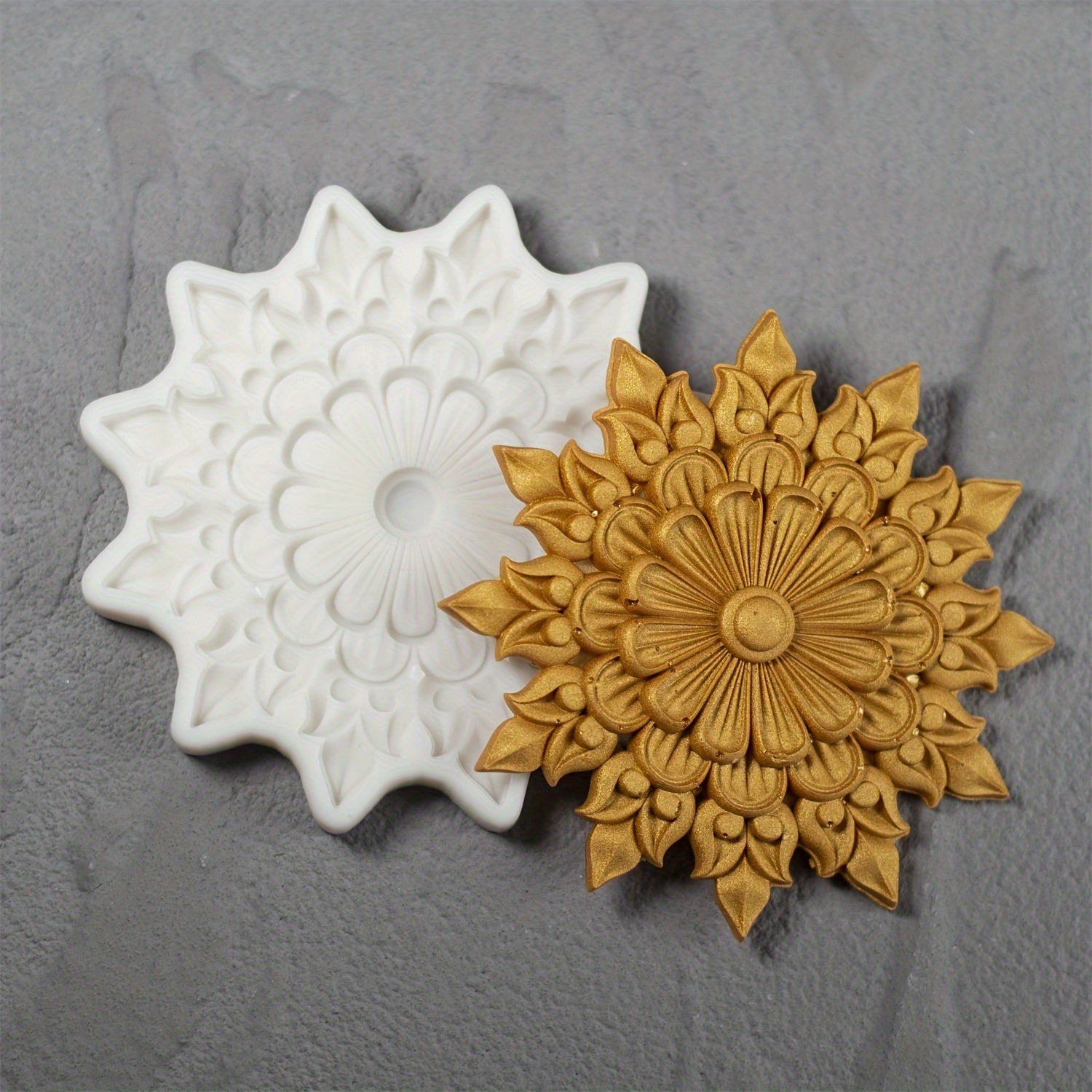 Silicone Cake Decorating Mold Baroque Floral Design Food Safe for Fondant Cupcakes Jelly Chocolate Resin Crafts