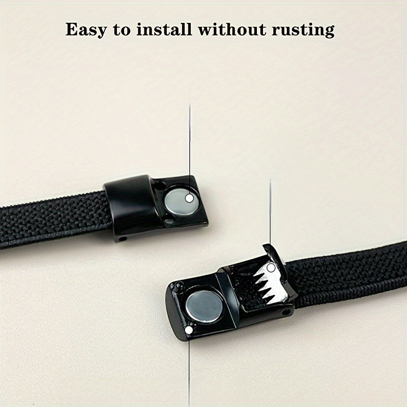 Unisex Mesh Elastic No-Tie Shoelaces 8mm with Magnetic Buckle