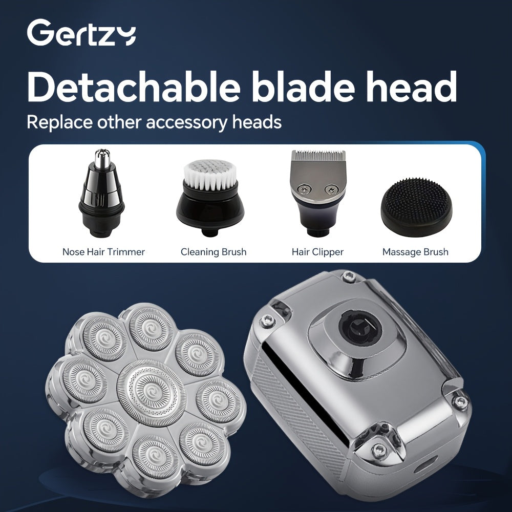 Электробритва с LED-дисплеем, магнитным лезвием, перезаряжаемая через USB, набор для ухода 5-в-1