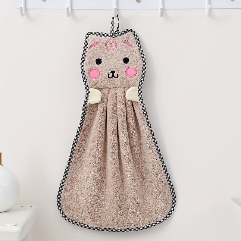 Multfilm Mushuk Qo‘l sochiq yumshoq so‘riladigan tez quriydigan pushti shohli bolalar kattalar uchun