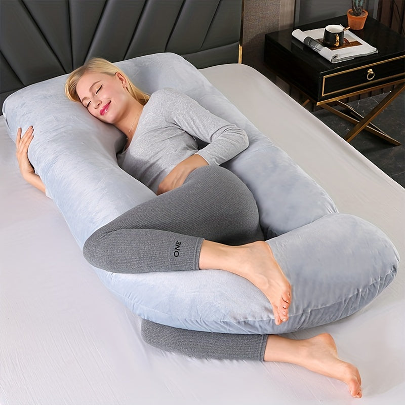 Pregnancy Pillow J-Shaped Support Cushion for Comfortable Sleep and Gift