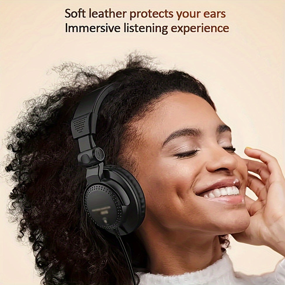 Auriculares de estudio con cable de alta gama para producción musical con adaptador de 3.5 mm a 6.5 mm